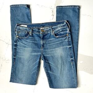 True Religion Cora Mid Rise Straight Leg Jeans 28